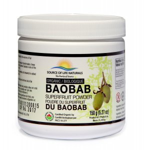 Certified Organic Baobab Fruit Powder, 150g