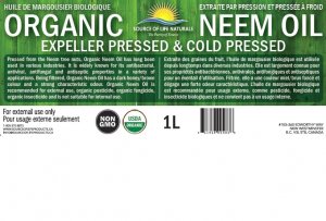 Certified Organic Neem Oil (Expeller Pressed/ Cold Pressed) 1 litre